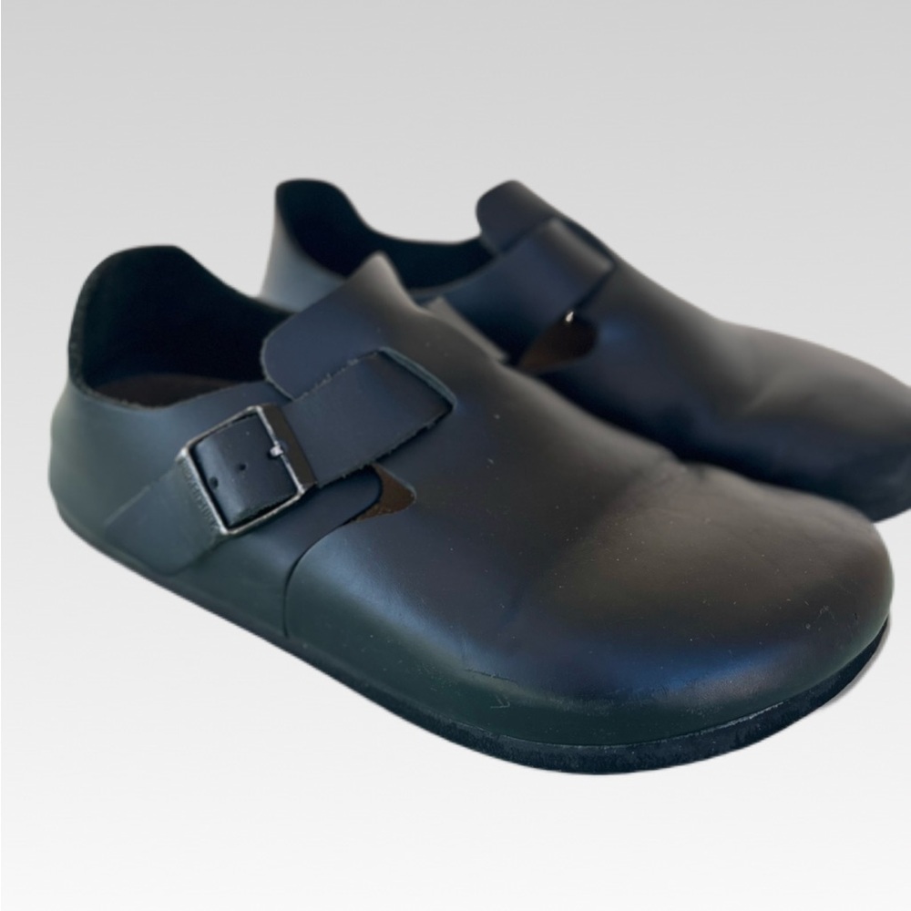 Birkenstock Black Leather Mules